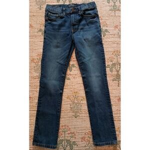 Lucky Brand Girls Youth Sz 12 Dark Wash Skinny Jeans With Adjustable‎ Waist Band